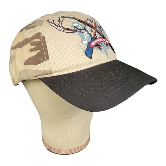 Hunters Club Back Brown Camo Stich Strapback Cap Trucker Hunter Hat Coast NEW - Picture 3 of 11